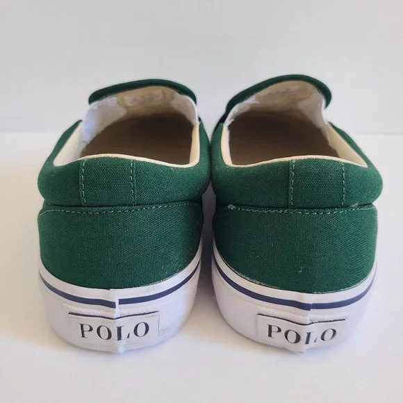 NEW Polo Ralph Lauren Bear Keaton Slip On Shoes Size 9.5 Green - Picture 5 of 7